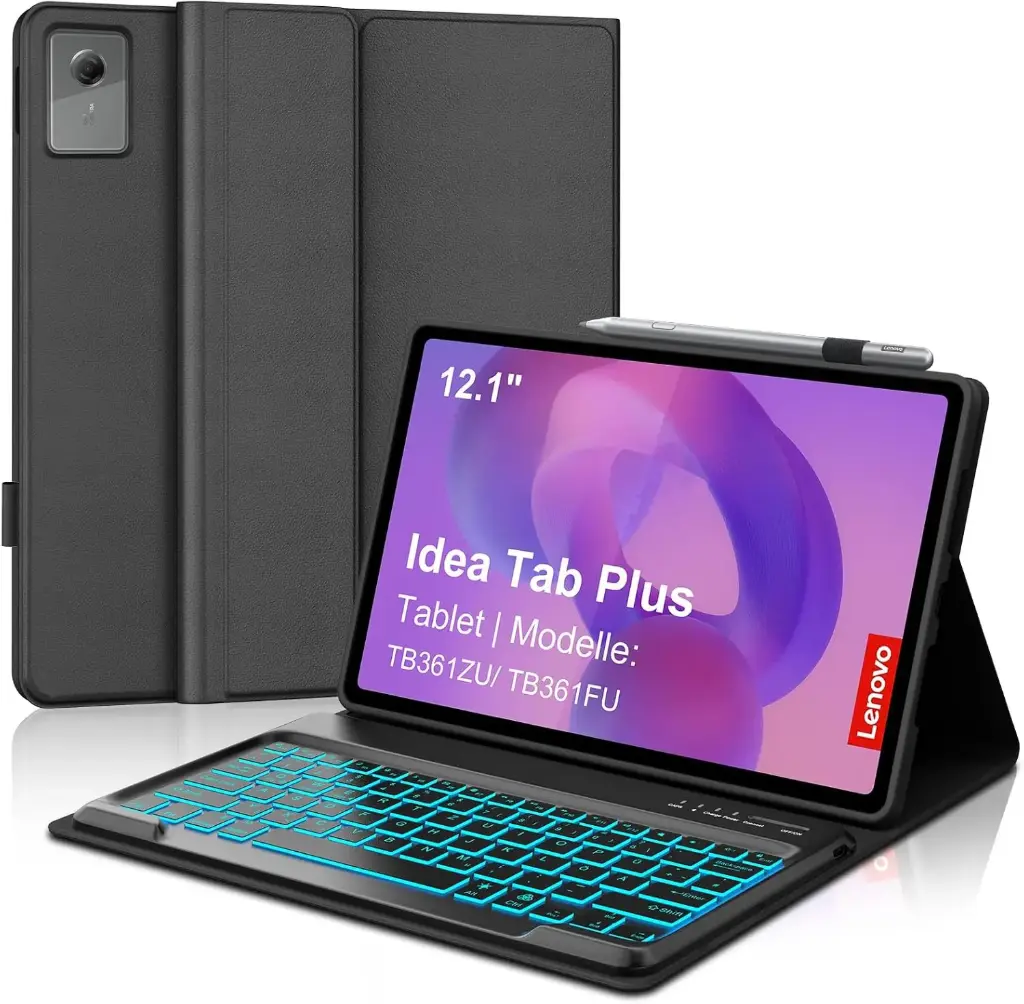  Hülle und Tastatur für Lenovo Idea Tab Plus | Tablet | AI | 12,1"